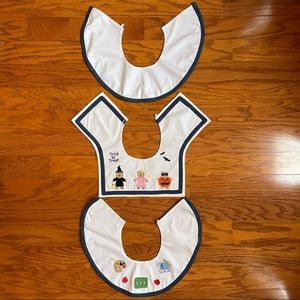 OCI Girls size 4 denim dress with four interchangeable bib collars.